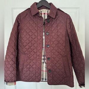 Burberry Quilted Jacket - Dark Purple